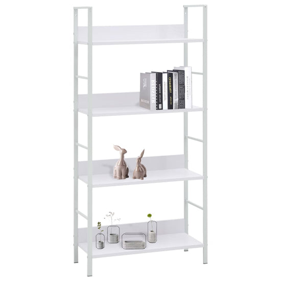 Boekenkast met 4 schappen 60x27,6x124,5 cm bewerkt hout wit MeubelReus
