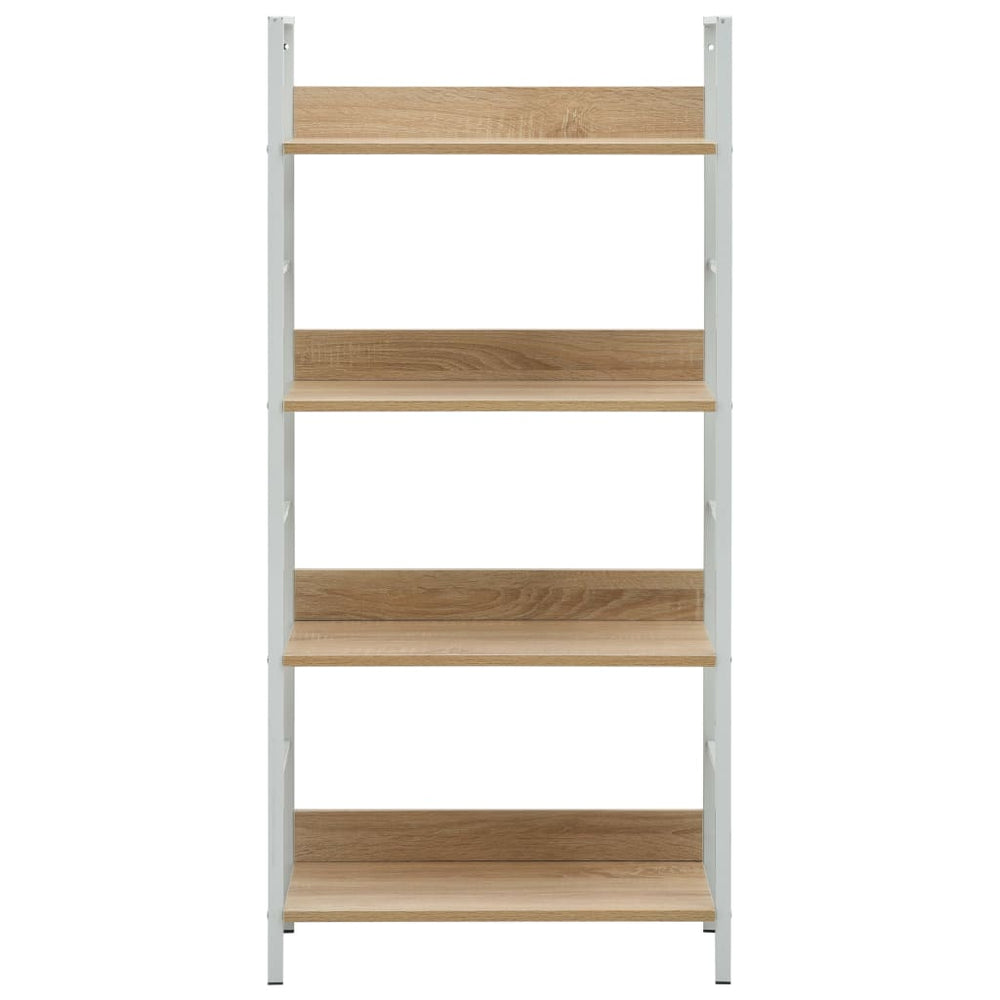 Boekenkast 4 schappen 60x27,6x124,5 cm bewerkt hout eikenkleur MeubelReus