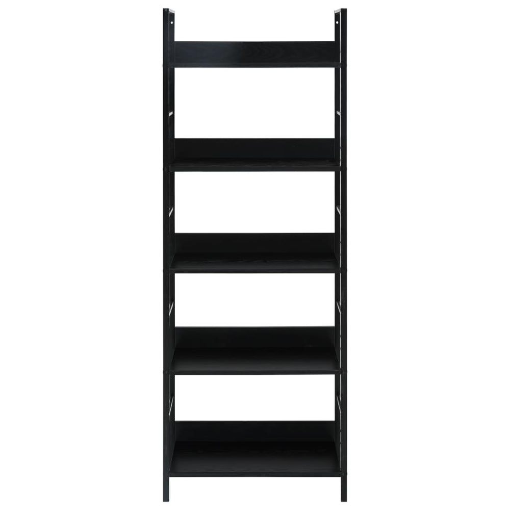 Boekenkast met 5 schappen 60x27,6x158,5 cm bewerkt hout zwart MeubelReus