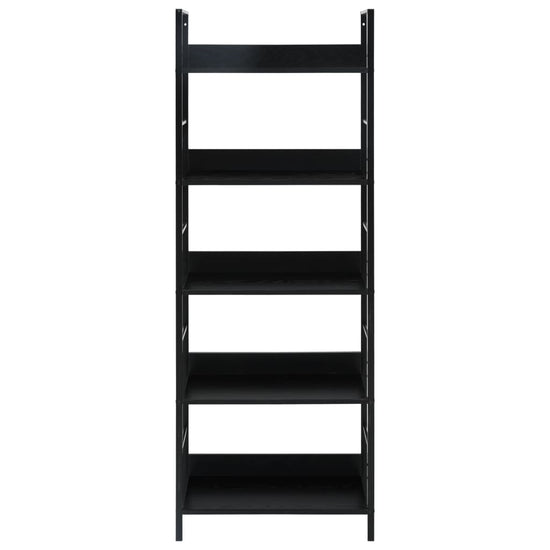 Boekenkast met 5 schappen 60x27,6x158,5 cm bewerkt hout zwart MeubelReus