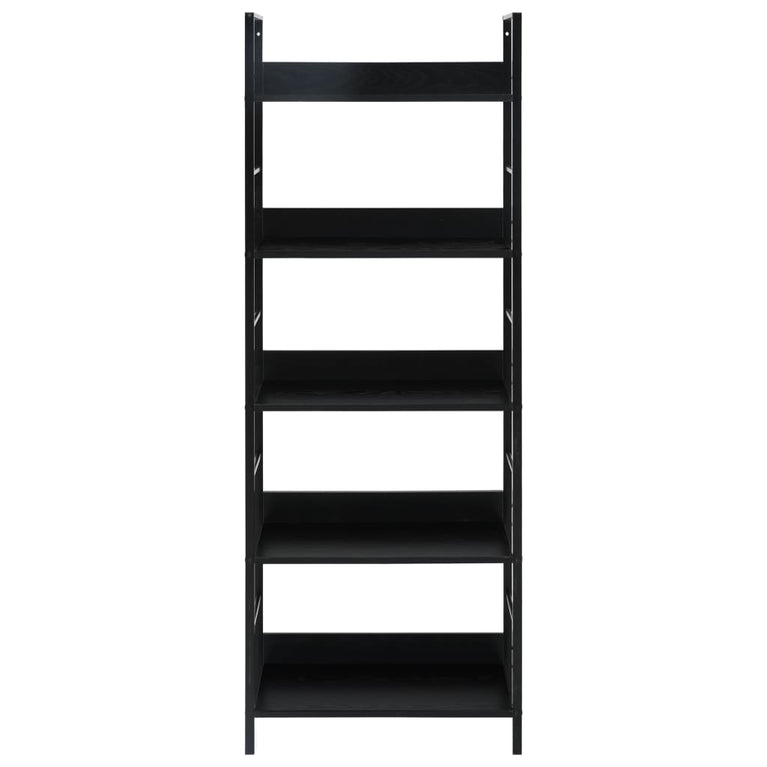 Boekenkast met 5 schappen 60x27,6x158,5 cm bewerkt hout zwart MeubelReus