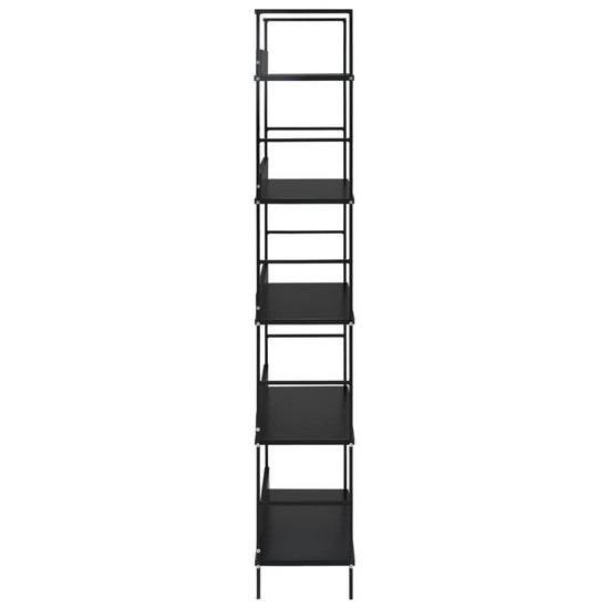 Boekenkast met 5 schappen 60x27,6x158,5 cm bewerkt hout zwart MeubelReus
