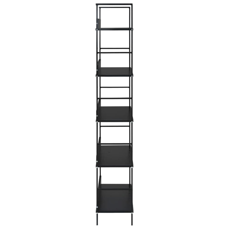 Boekenkast met 5 schappen 60x27,6x158,5 cm bewerkt hout zwart MeubelReus