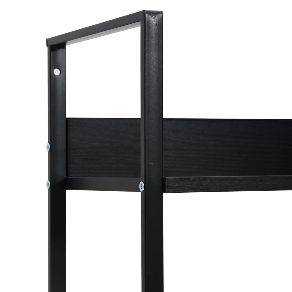 Boekenkast met 5 schappen 60x27,6x158,5 cm bewerkt hout zwart MeubelReus