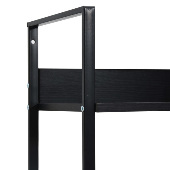Boekenkast met 5 schappen 60x27,6x158,5 cm bewerkt hout zwart MeubelReus