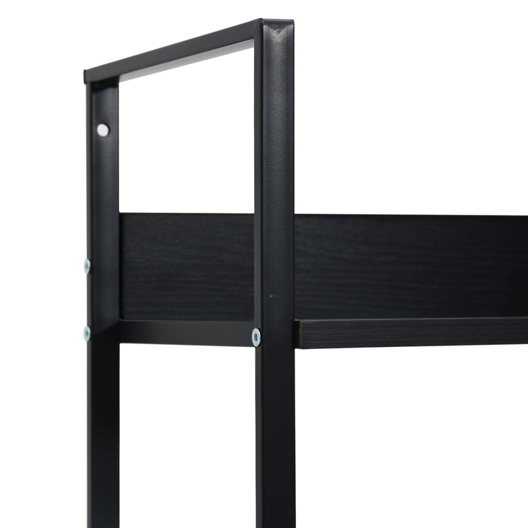 Boekenkast met 5 schappen 60x27,6x158,5 cm bewerkt hout zwart MeubelReus