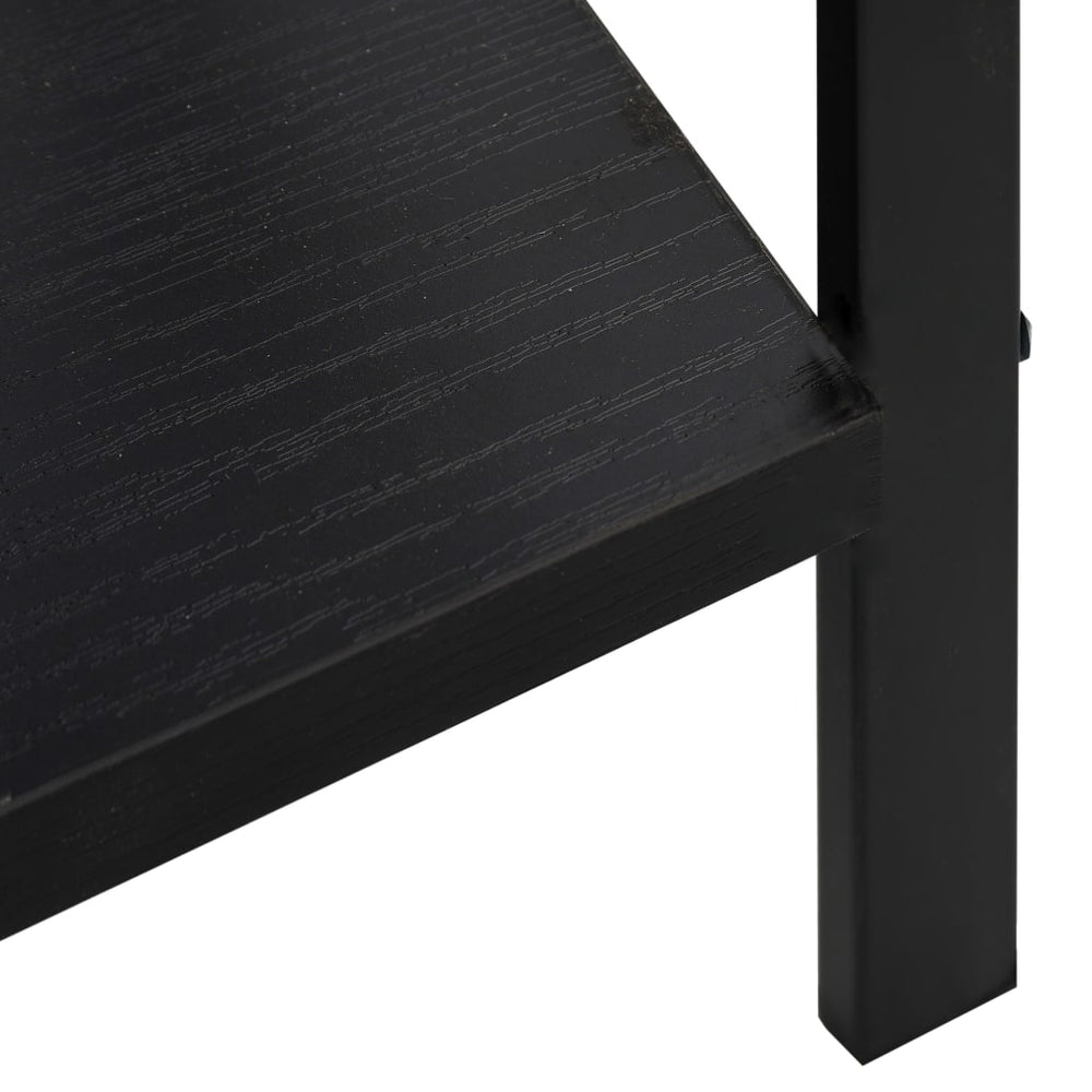 Boekenkast met 5 schappen 60x27,6x158,5 cm bewerkt hout zwart MeubelReus