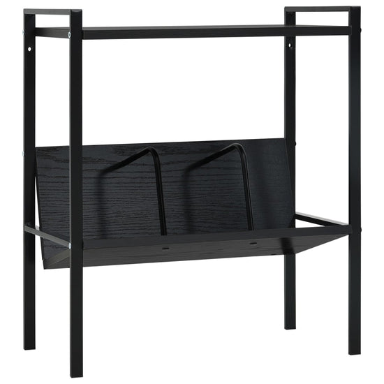 Boekenkast met 2 schappen 52x28x59 cm bewerkt hout zwart MeubelReus