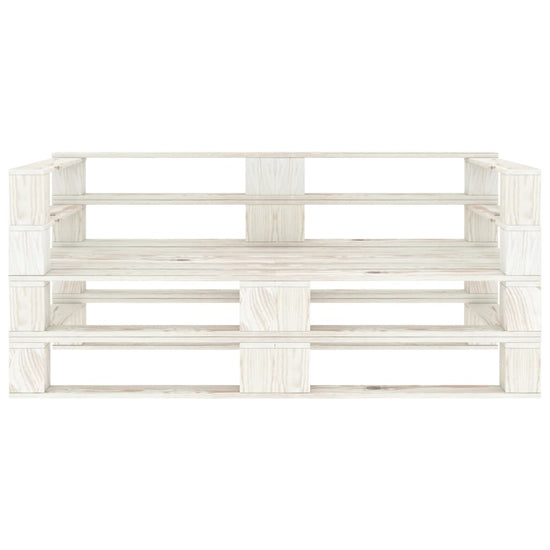 Tuinbank 2-zits pallet hout wit MeubelReus