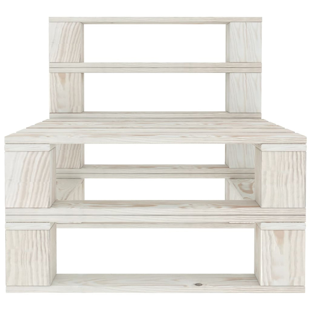 Tuinbank 3-zits pallet hout wit MeubelReus