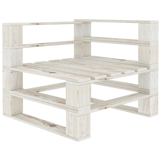 Tuinbank 3-zits pallet hout wit MeubelReus