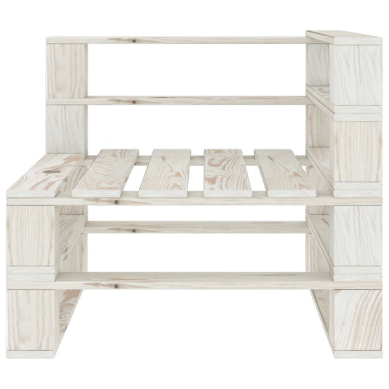 Tuinbank 3-zits pallet hout wit MeubelReus