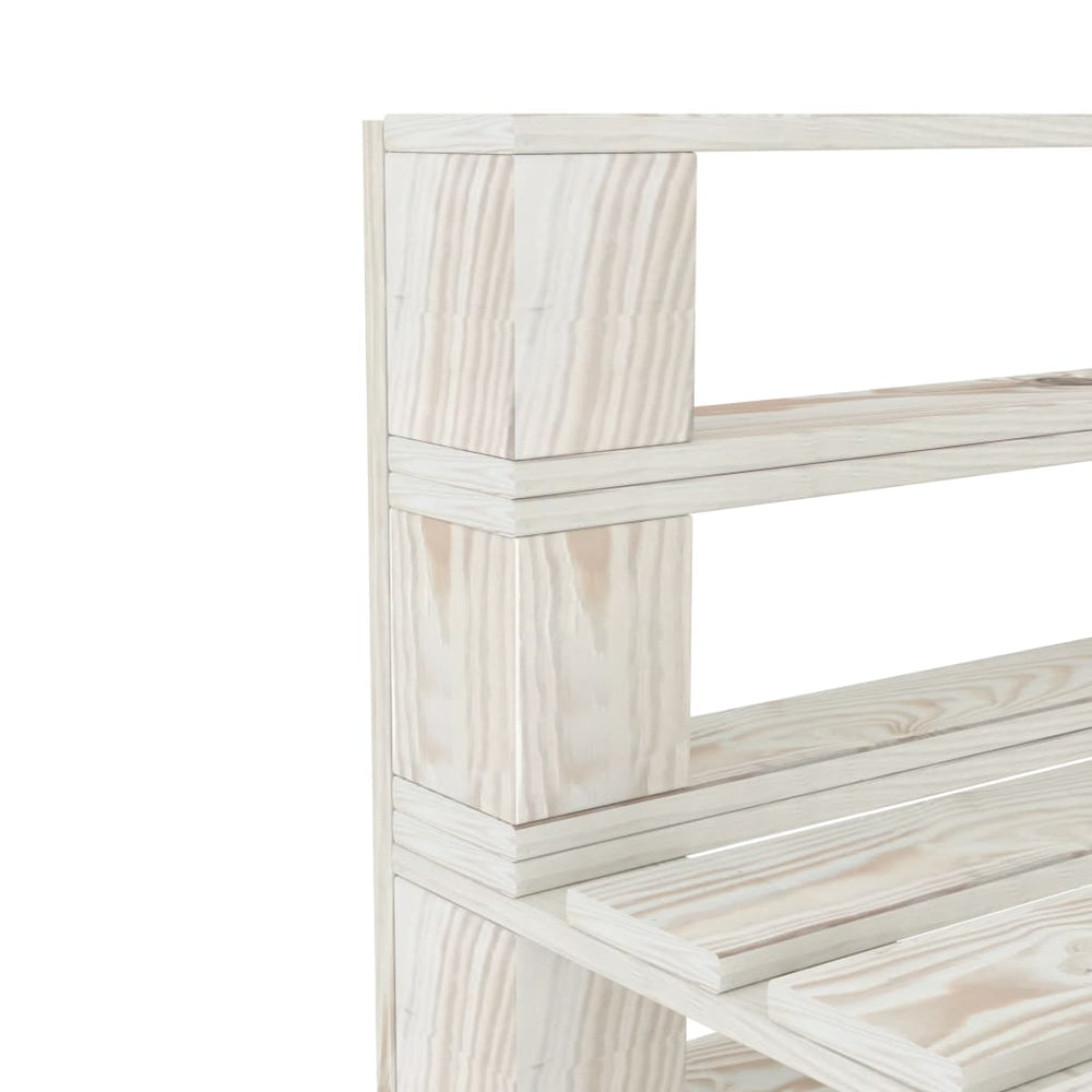 Tuinbank 3-zits pallet hout wit MeubelReus