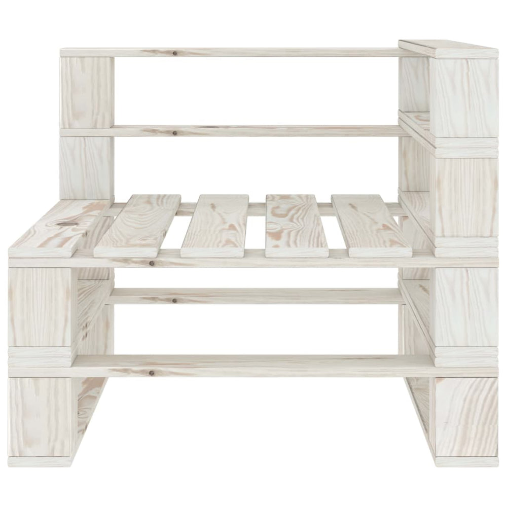 Tuinbank 4-zits pallet hout wit MeubelReus