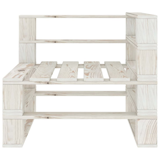 Tuinbank 4-zits pallet hout wit MeubelReus
