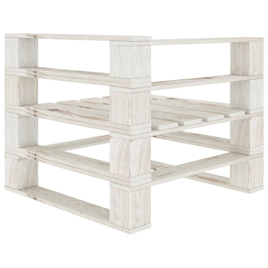 Tuinbank 4-zits pallet hout wit MeubelReus