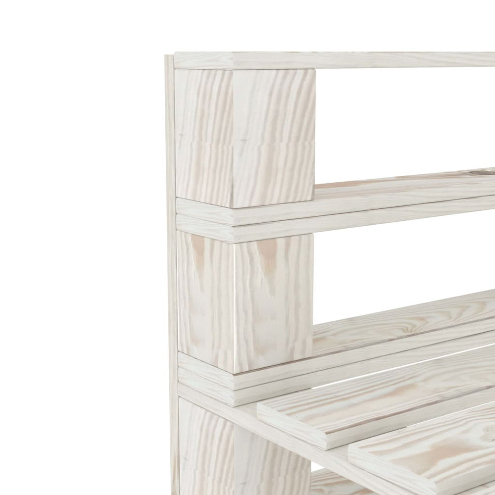 Tuinbank 4-zits pallet hout wit MeubelReus