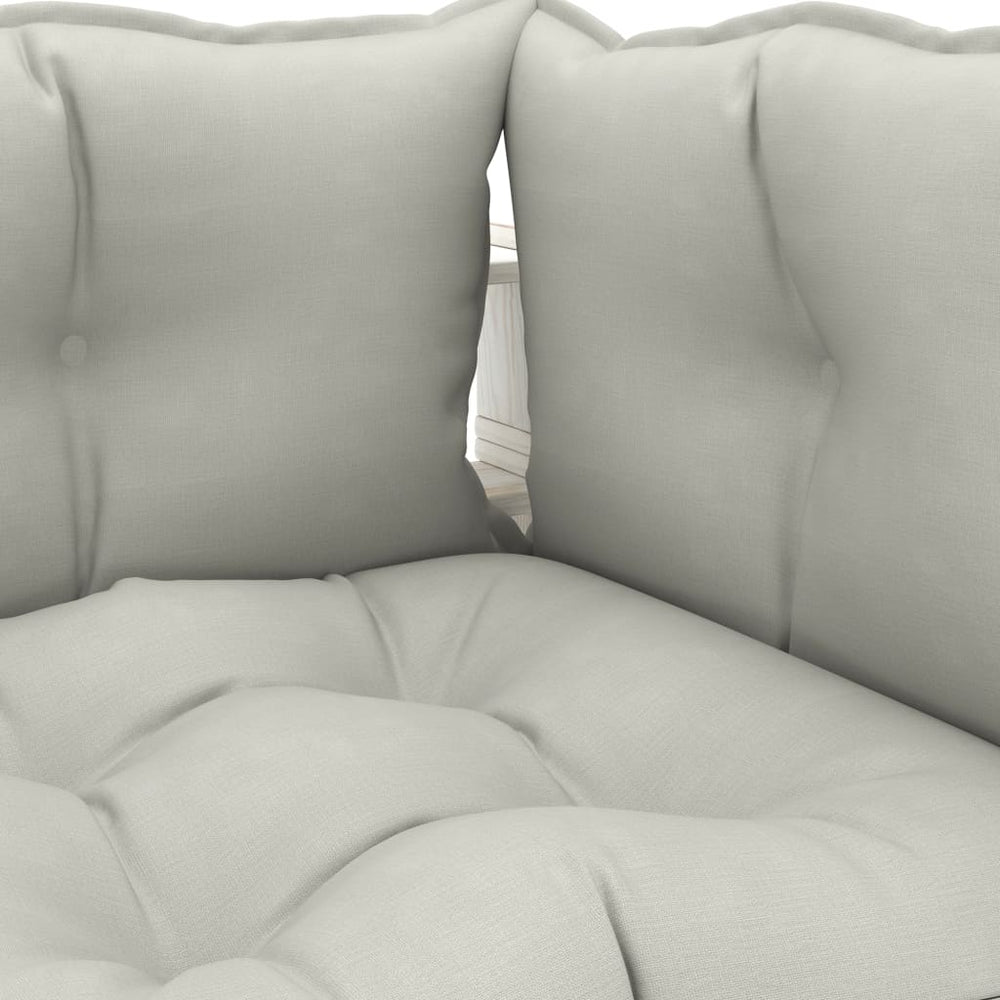 Tuinbank 2-zits met taupe kussens pallet hout MeubelReus
