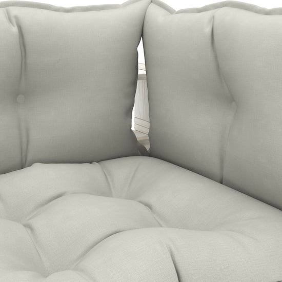 Tuinbank 2-zits met taupe kussens pallet hout MeubelReus