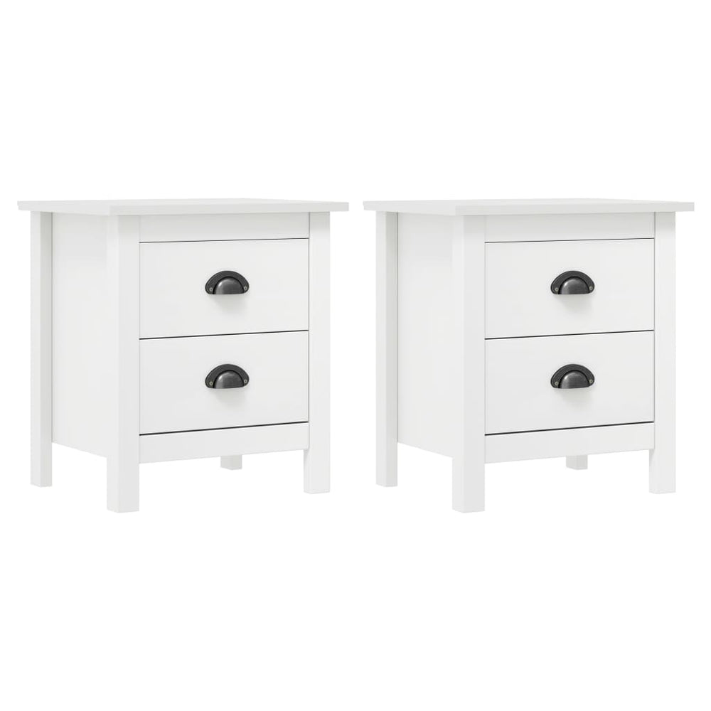Nachtkastjes 2 st Hill 46x35x49,5 cm grenenhout wit MeubelReus