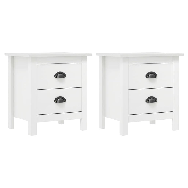 Nachtkastjes 2 st Hill 46x35x49,5 cm grenenhout wit MeubelReus