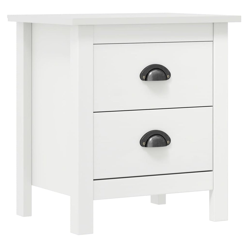 Nachtkastjes 2 st Hill 46x35x49,5 cm grenenhout wit MeubelReus