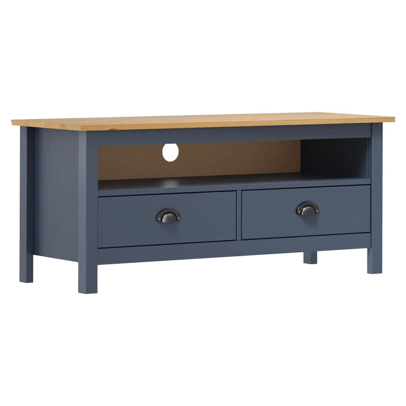 Tv-meubel Hill 110x40x47 cm massief grenenhout grijs MeubelReus