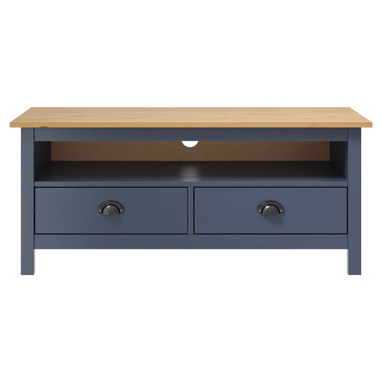 Tv-meubel Hill 110x40x47 cm massief grenenhout grijs MeubelReus