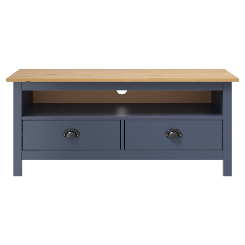 Tv-meubel Hill 110x40x47 cm massief grenenhout grijs MeubelReus