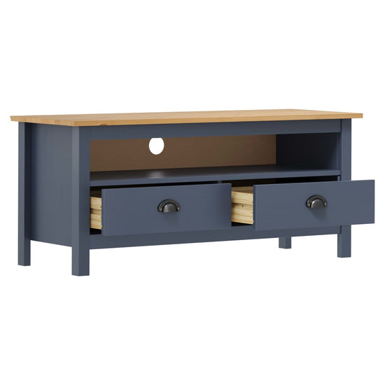 Tv-meubel Hill 110x40x47 cm massief grenenhout grijs MeubelReus