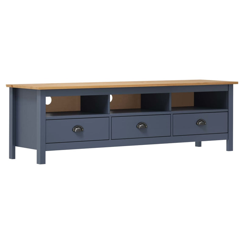 Tv-meubel Hill 158x40x47 cm massief grenenhout grijs MeubelReus