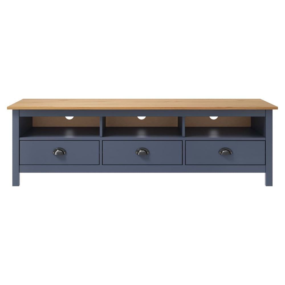 Tv-meubel Hill 158x40x47 cm massief grenenhout grijs MeubelReus
