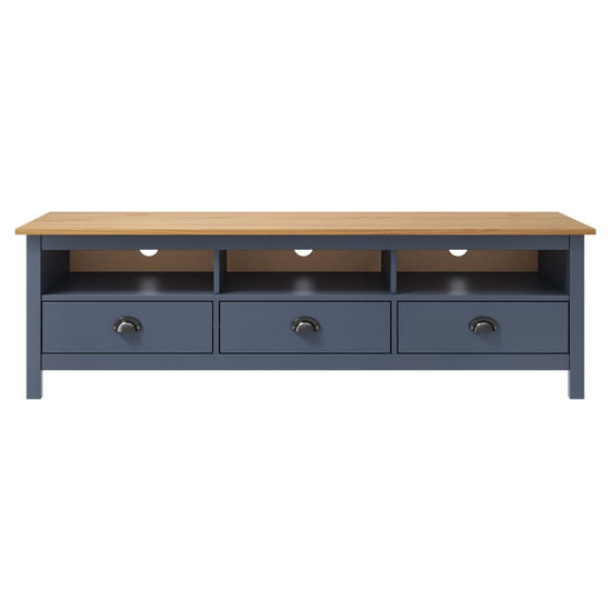 Tv-meubel Hill 158x40x47 cm massief grenenhout grijs MeubelReus