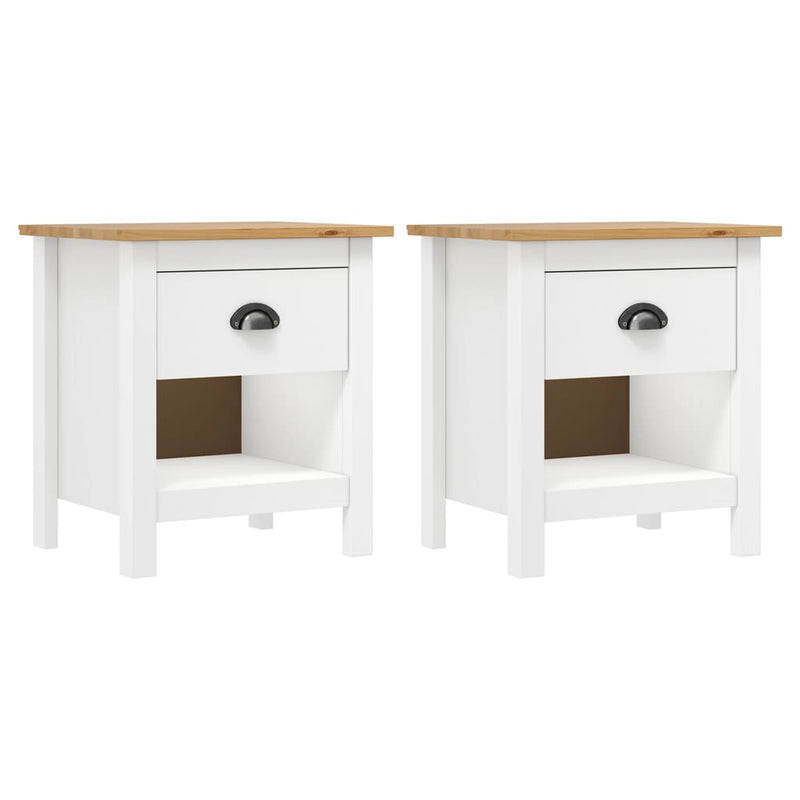 Nachtkastjes 2 st Hill Range 46x35x49,5 cm massief grenenhout MeubelReus
