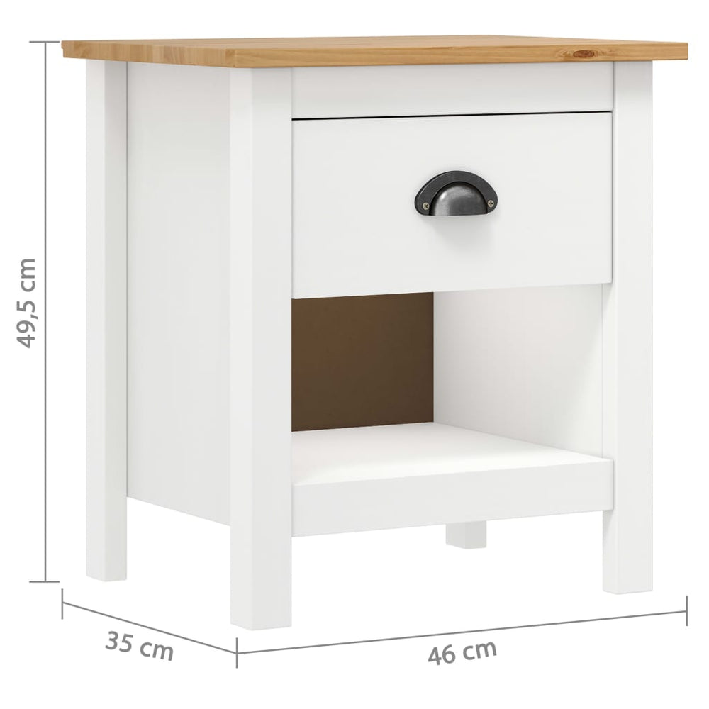 Nachtkastjes 2 st Hill Range 46x35x49,5 cm massief grenenhout MeubelReus