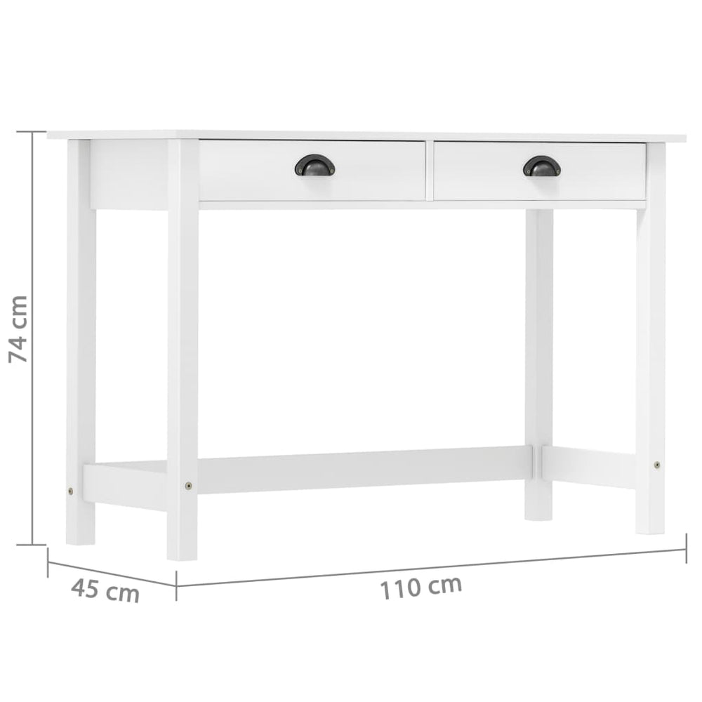 Wandtafel Hill 2 lades 110x45x74 cm massief grenenhout MeubelReus