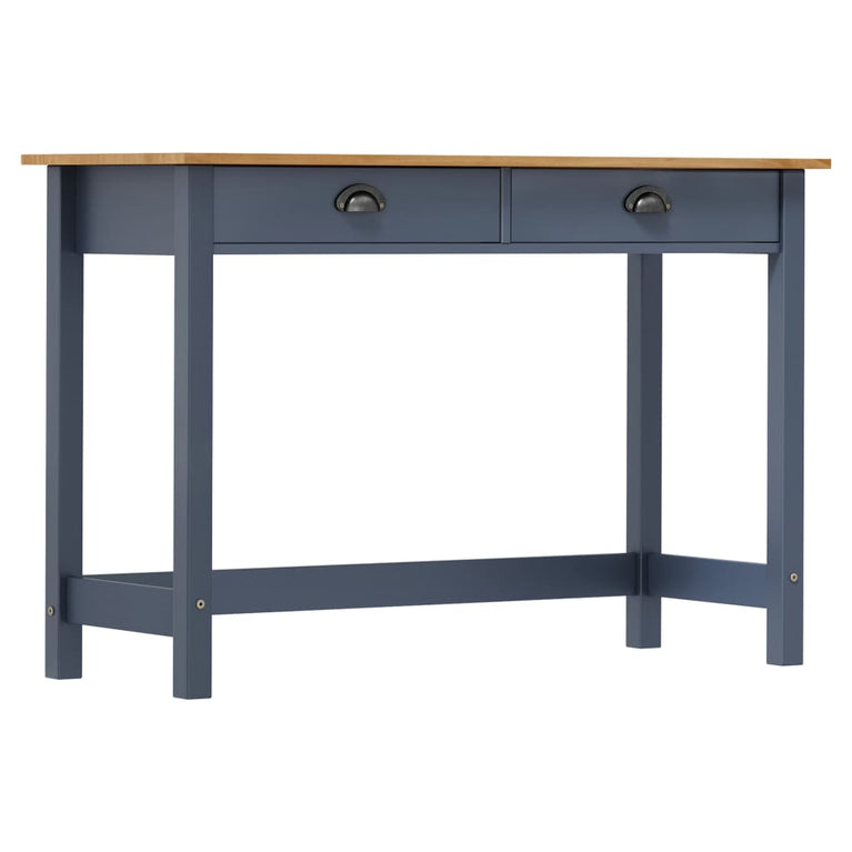 Wandtafel Hill 2 lades 110x45x74 cm massief grenenhout grijs MeubelReus