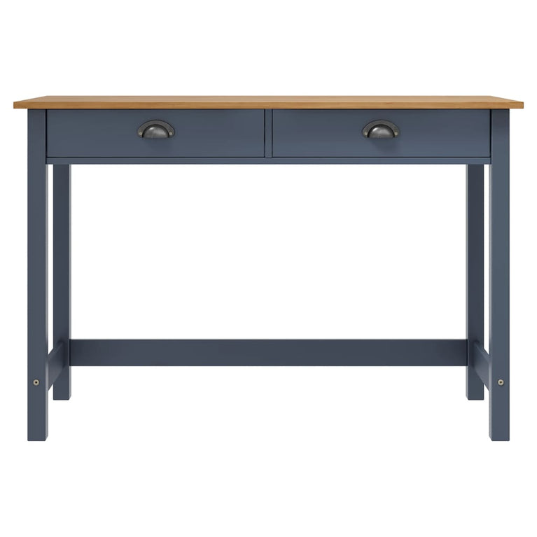 Wandtafel Hill 2 lades 110x45x74 cm massief grenenhout grijs MeubelReus