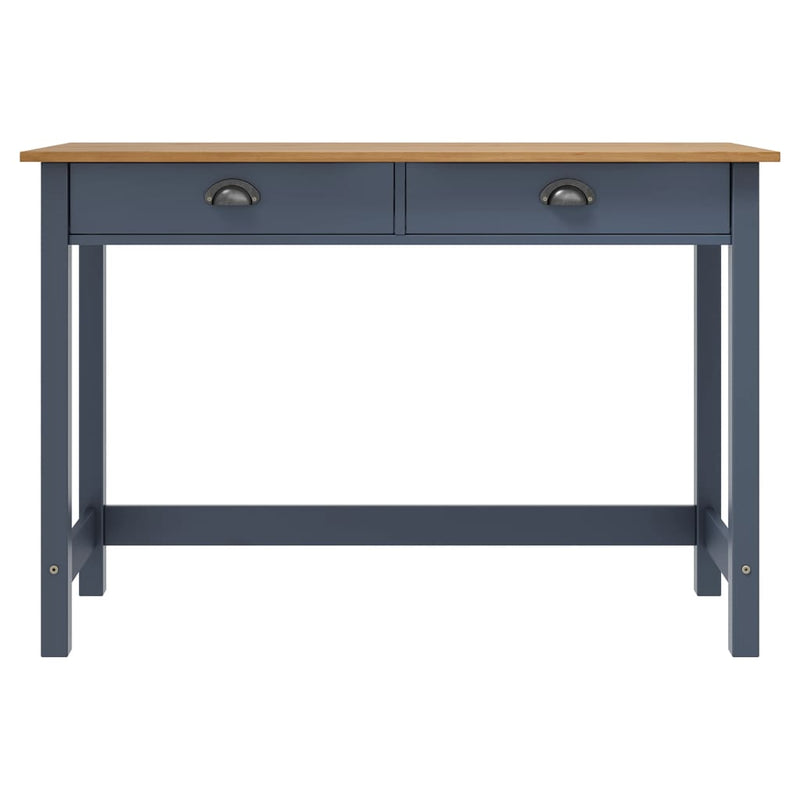 Wandtafel Hill 2 lades 110x45x74 cm massief grenenhout grijs MeubelReus