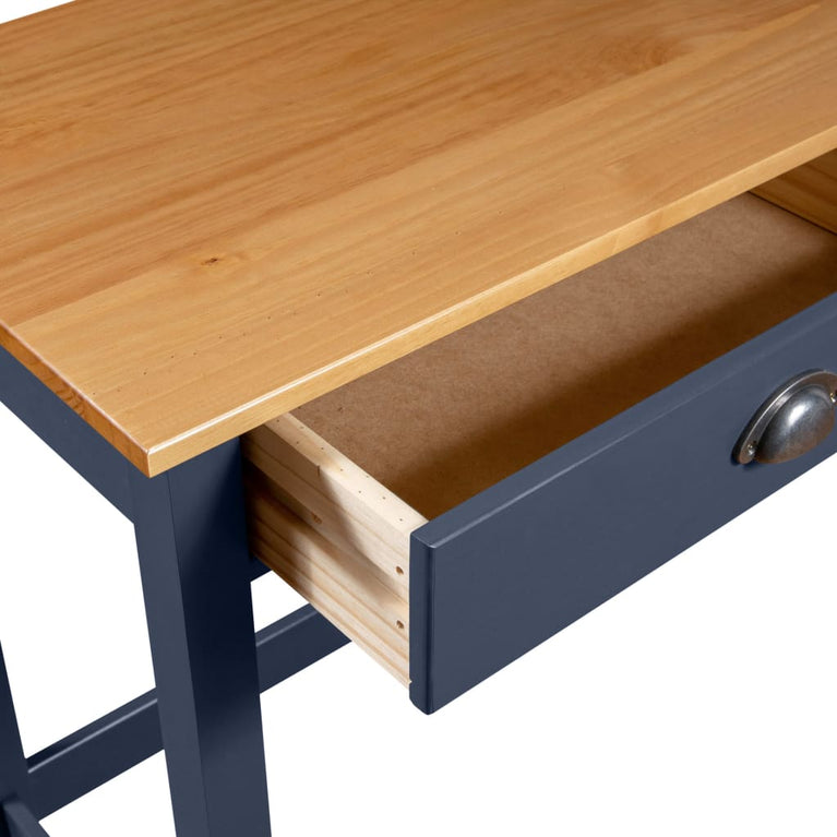 Wandtafel Hill 2 lades 110x45x74 cm massief grenenhout grijs MeubelReus