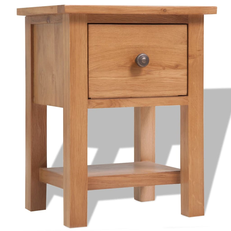 Nachtkastjes 2 st 36x30x47 cm massief eikenhout