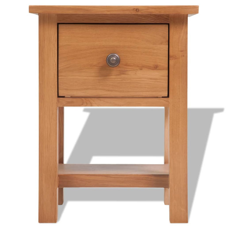 Nachtkastjes 2 st 36x30x47 cm massief eikenhout
