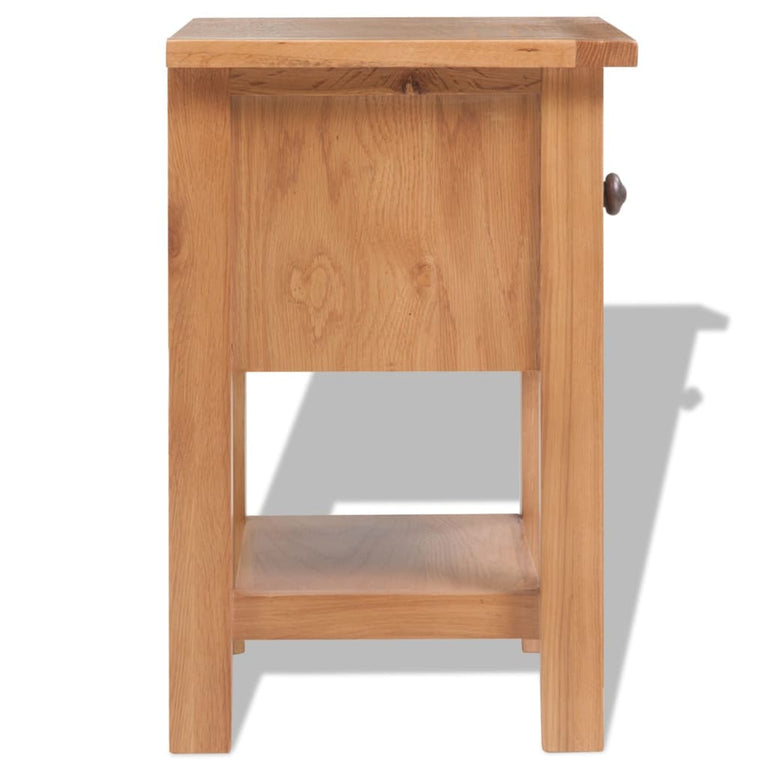 Nachtkastjes 2 st 36x30x47 cm massief eikenhout