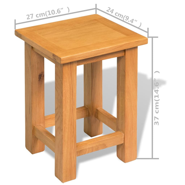Bijzettafels 2 st 27x24x37 cm massief eikenhout MeubelReus