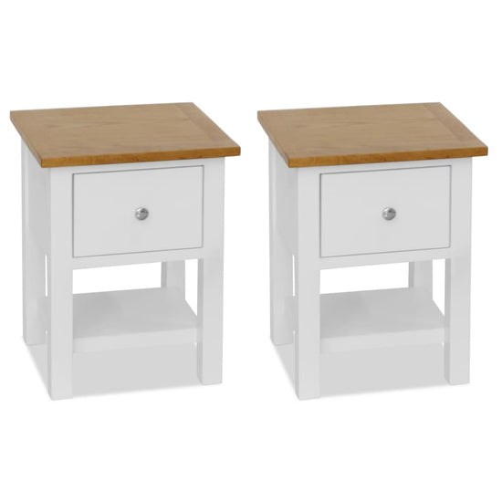 Nachtkastjes 2 st 36x30x47 cm massief eikenhout MeubelReus
