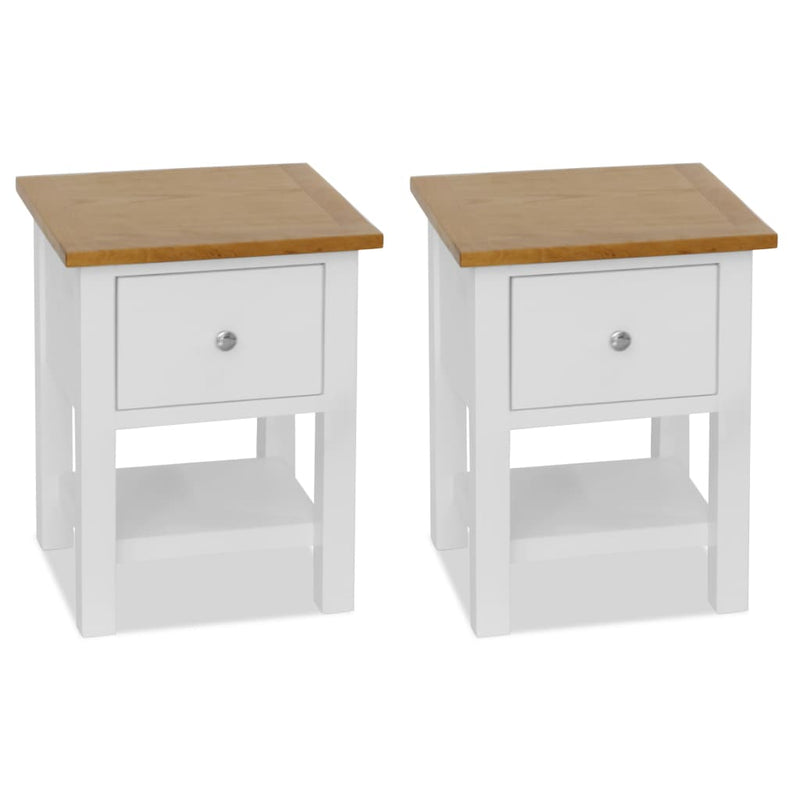 Nachtkastjes 2 st 36x30x47 cm massief eikenhout MeubelReus