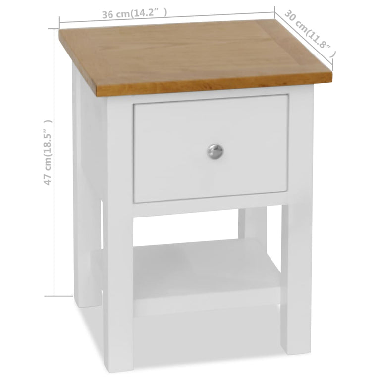 Nachtkastjes 2 st 36x30x47 cm massief eikenhout MeubelReus