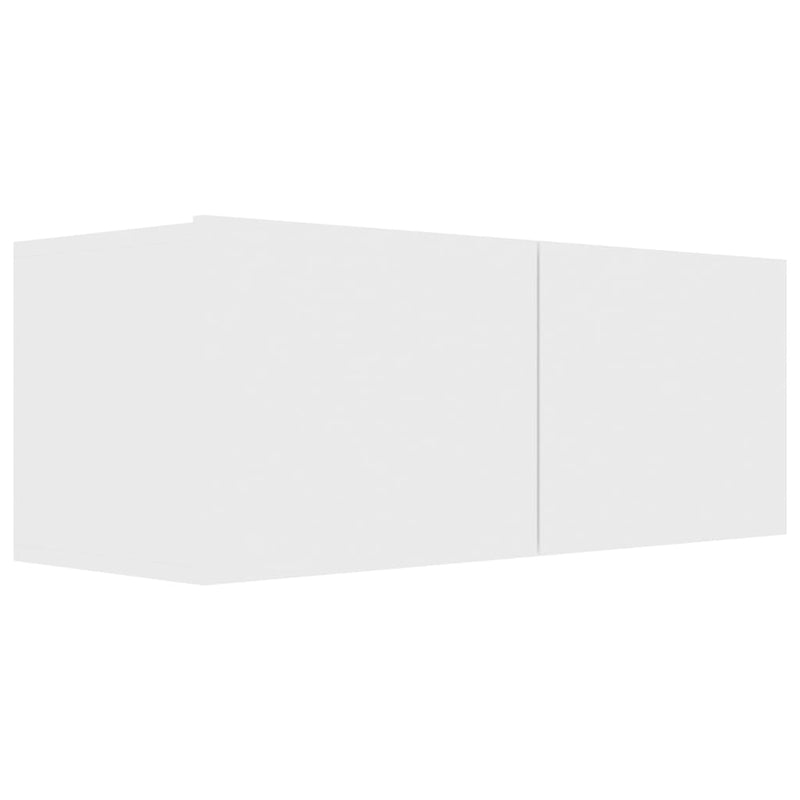 Tv-meubel 80x30x30 cm bewerkt hout wit MeubelReus