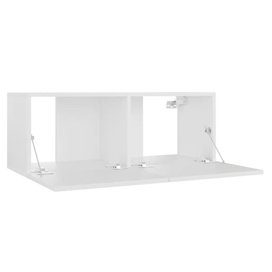 Tv-meubel 80x30x30 cm bewerkt hout wit MeubelReus
