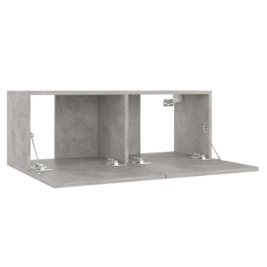 Tv-meubel 80x30x30 cm bewerkt hout betongrijs MeubelReus